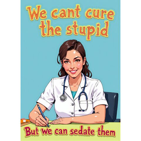 We cant cure the stupid but we can sedate them 1