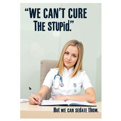 We cant cure the stupid but we can sedate them 2